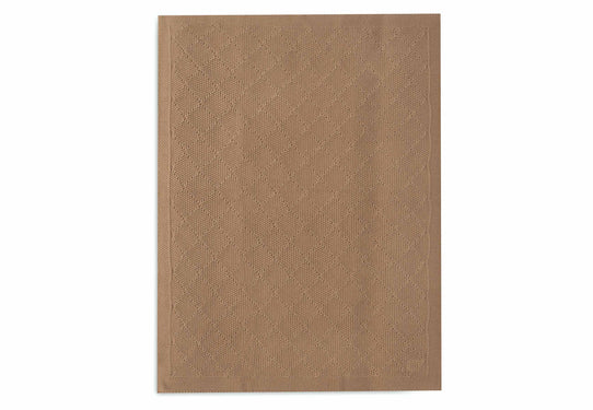 Jollein-Decke Wiege 75x100cm Check Knit - Biscuit-Braun