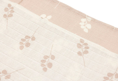 Jollein Spucktuch Hydrophil 70x70cm Twig - Wild Rose - 3 Stück