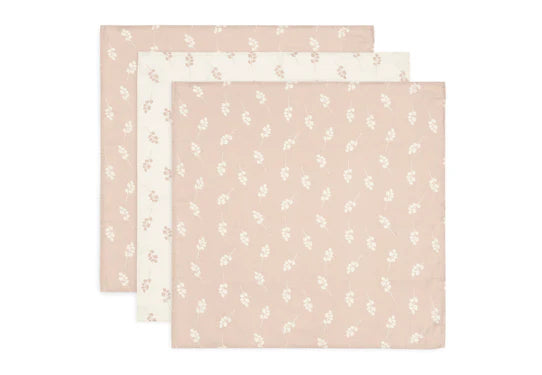 Jollein Spucktuch Hydrophil 70x70cm Twig - Wild Rose - 3 Stück