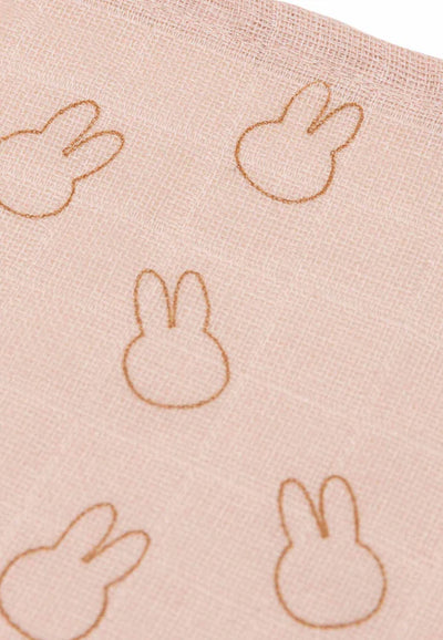 Jollein-Spucktuch 70x70cm Miffy Silhouettes - Wild Rose - 3 Stück-Rosa