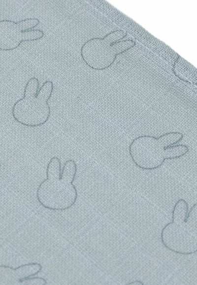 Jollein-Spucktuch 70x70cm Miffy Silhouettes - Sea Green - 3 Stück-Grün