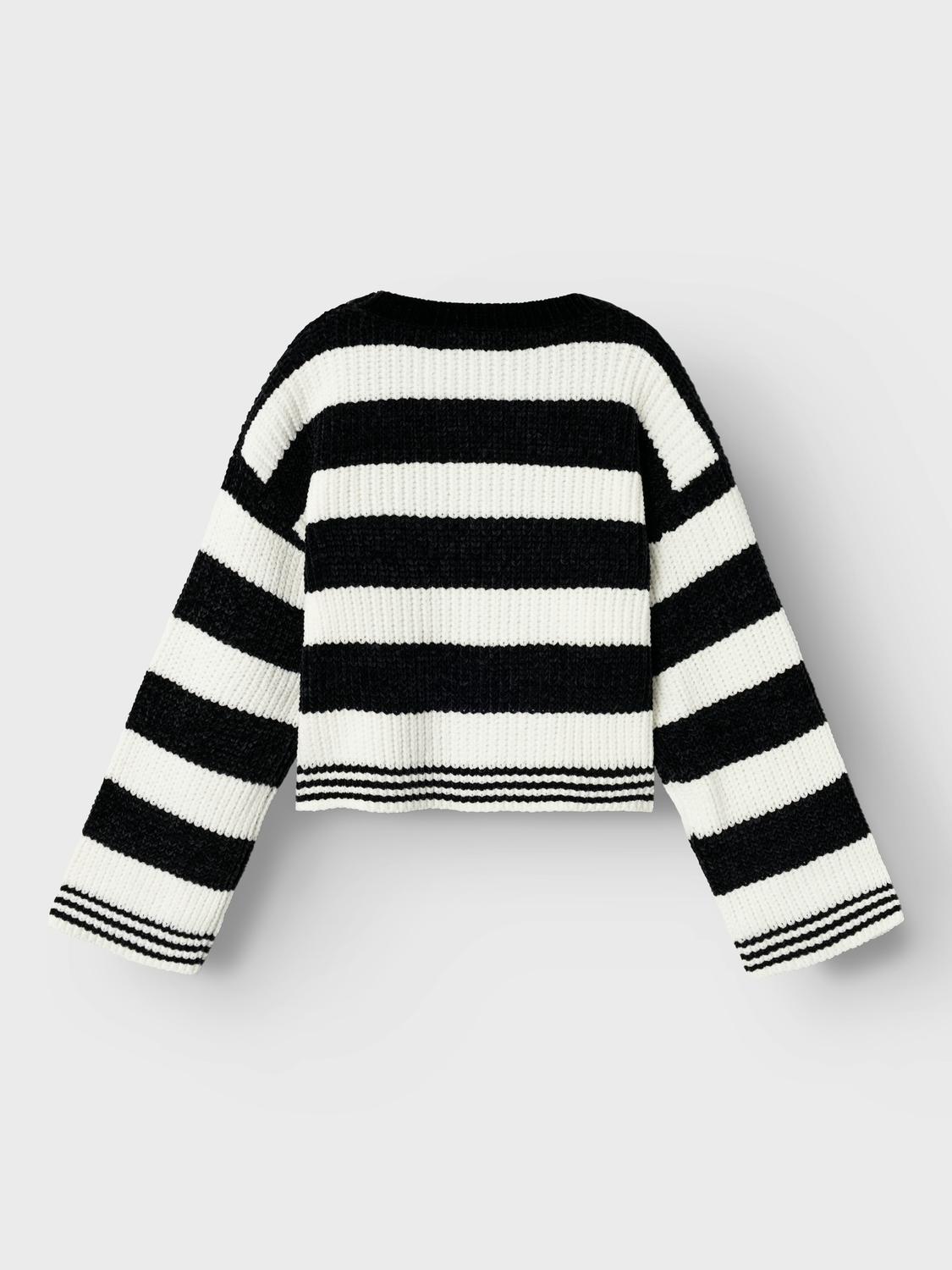 Name it - NKFNOLEA LS SHORT KNIT - Black