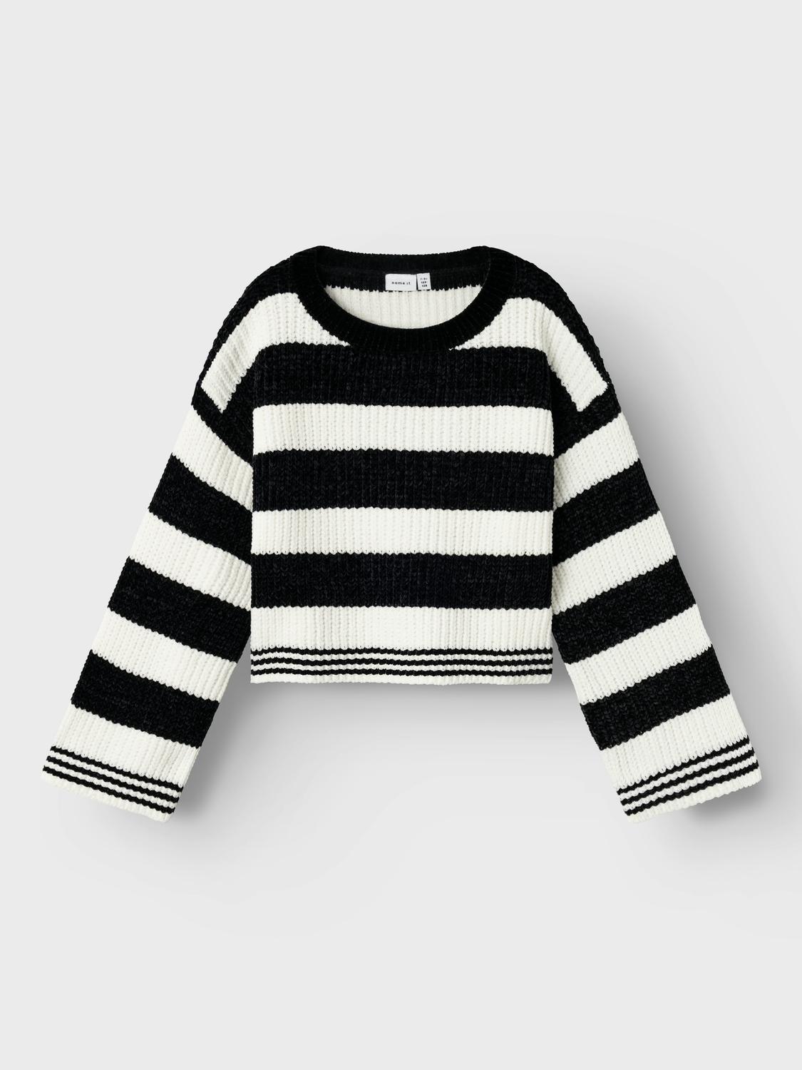 Name it - NKFNOLEA LS SHORT KNIT - Black