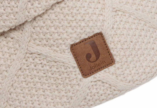 Jollein-Pflegekörbchen Check Knit - Oatmeal-Sand