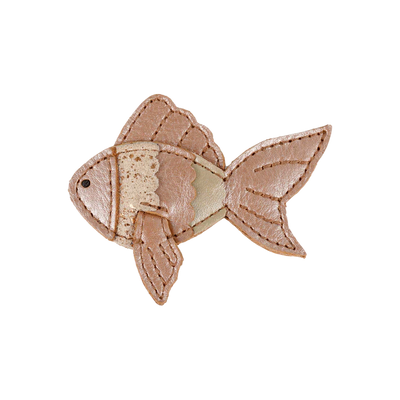 Gurt Hairclip | Gold Fish-Clay Metallic Leather