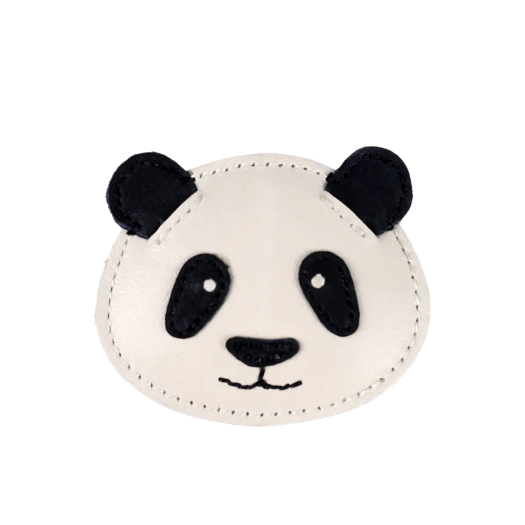 Josy Classic Hairclip | Panda-Off White Leather