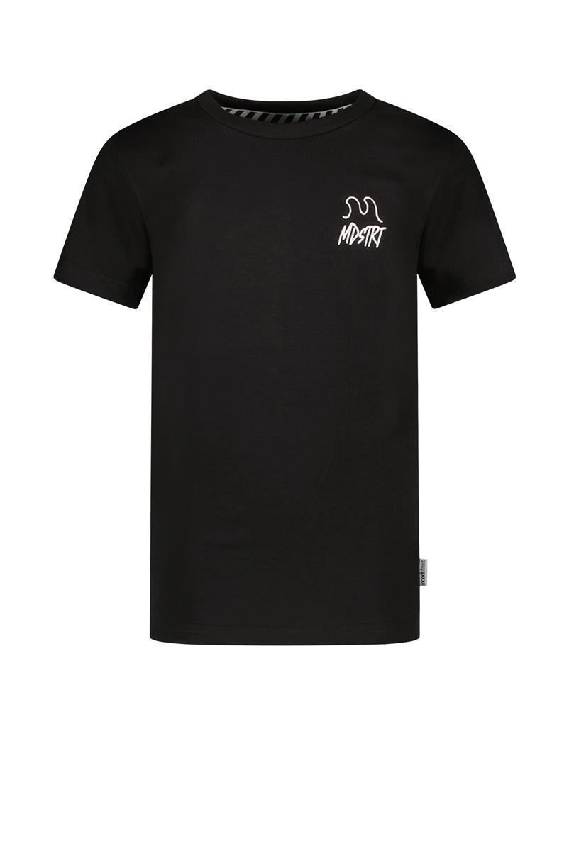 Moodstreet - MT T-shirt Chest + Back Print - Black