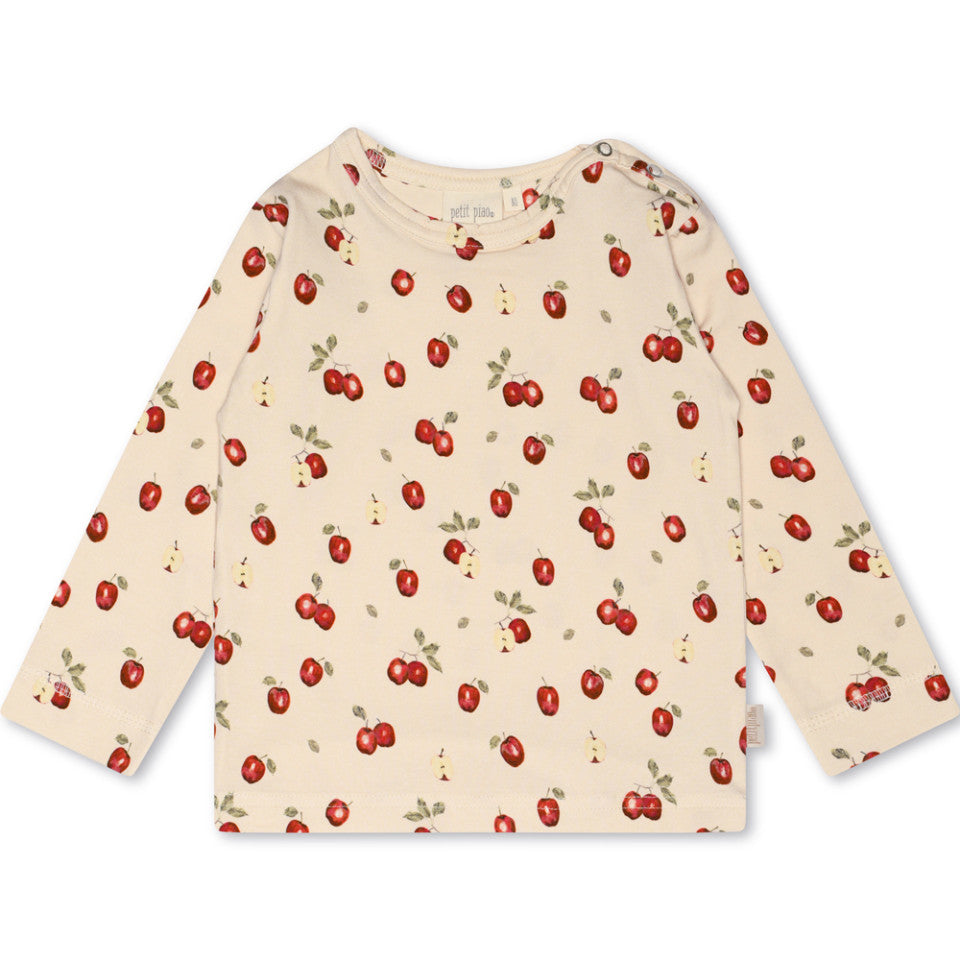 Petit Piao-T-shirt L/S Printed-Apple AOP