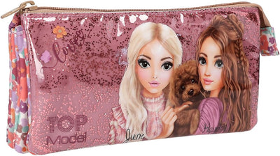 Topmodel- Schlampermäppchen- 3 Reißverschlussfächer