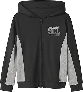 Name it - NKMLENNO LS NREG SWEAT CARD WH BRU - Black