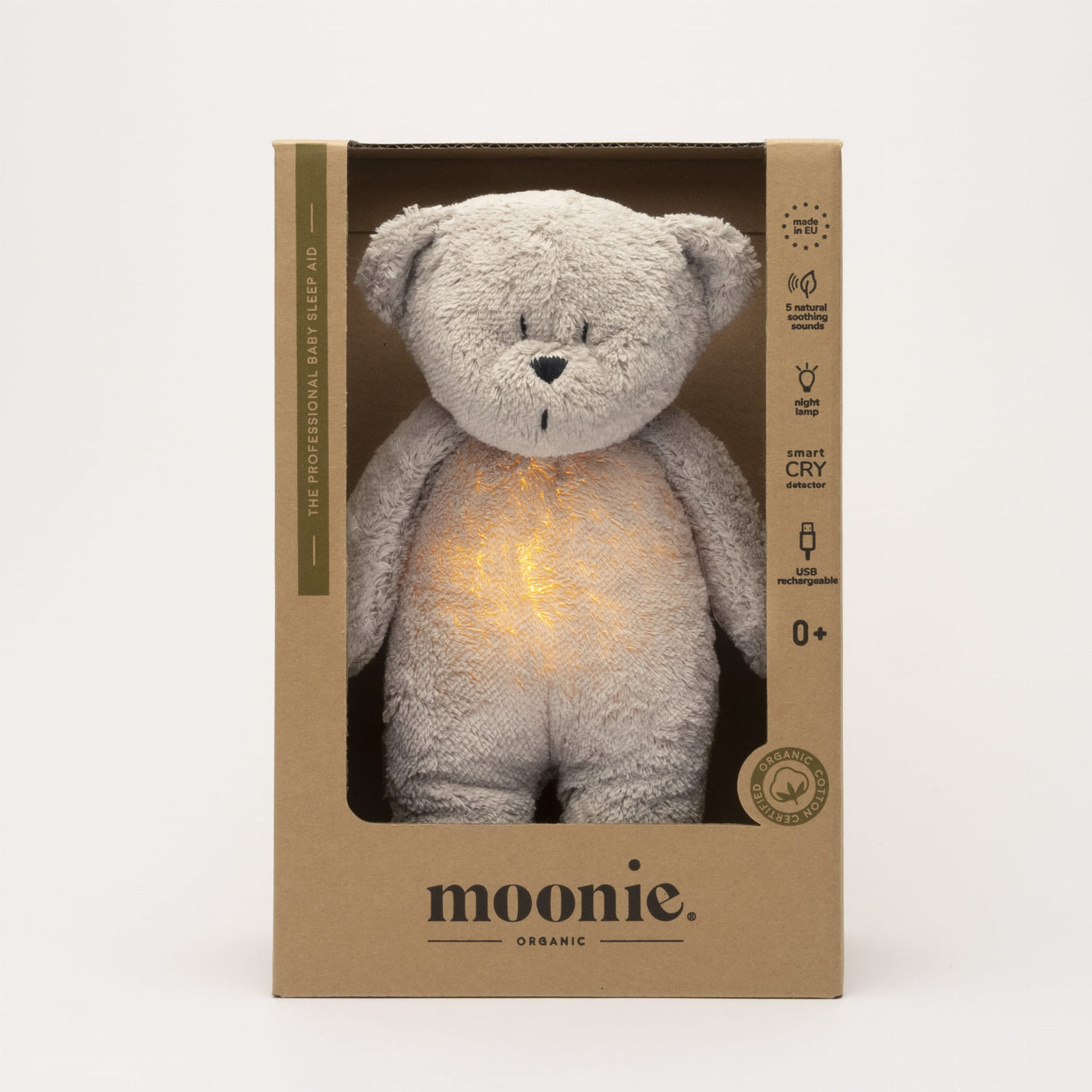 MOONIE 2.0 GRAU - ORGANIC HUMMING BEAR WITH A LAMP
