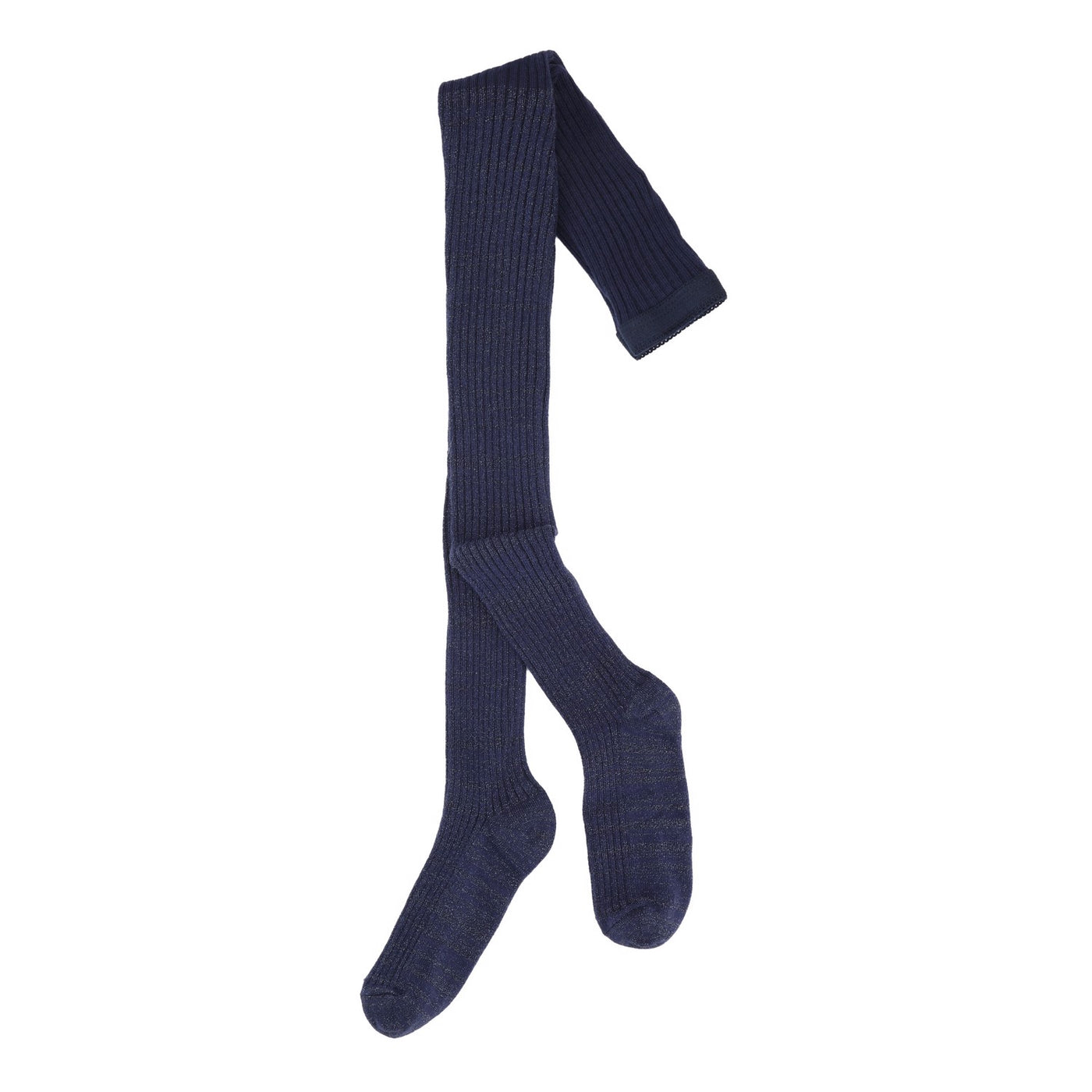 Molo - Glitter Rib Tights - Warm Blue