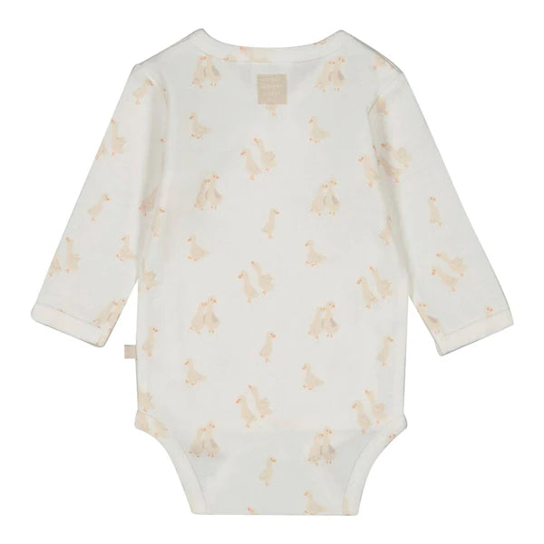 Feetje-Wickelbody AOP - Little Duck-Natur