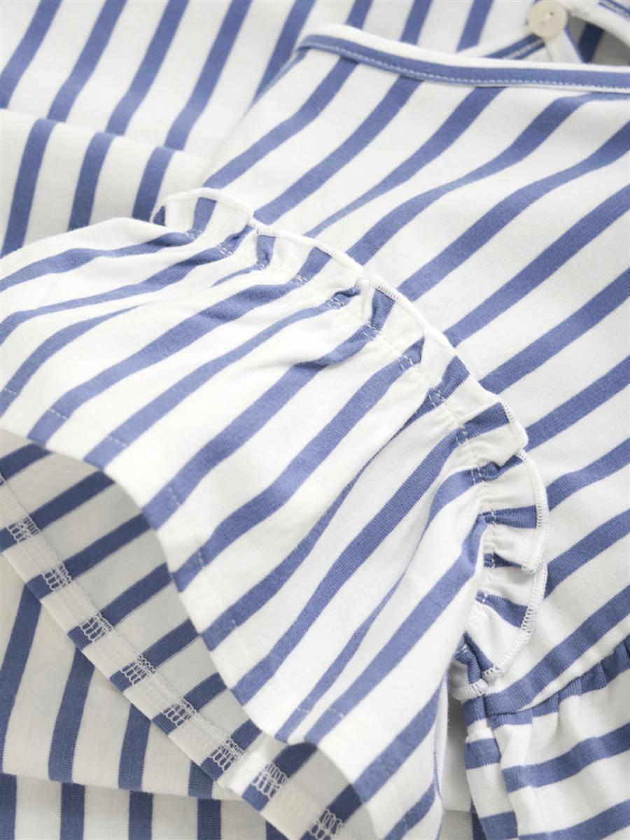 Creamie-Dress SS Stripe-Colony Blue