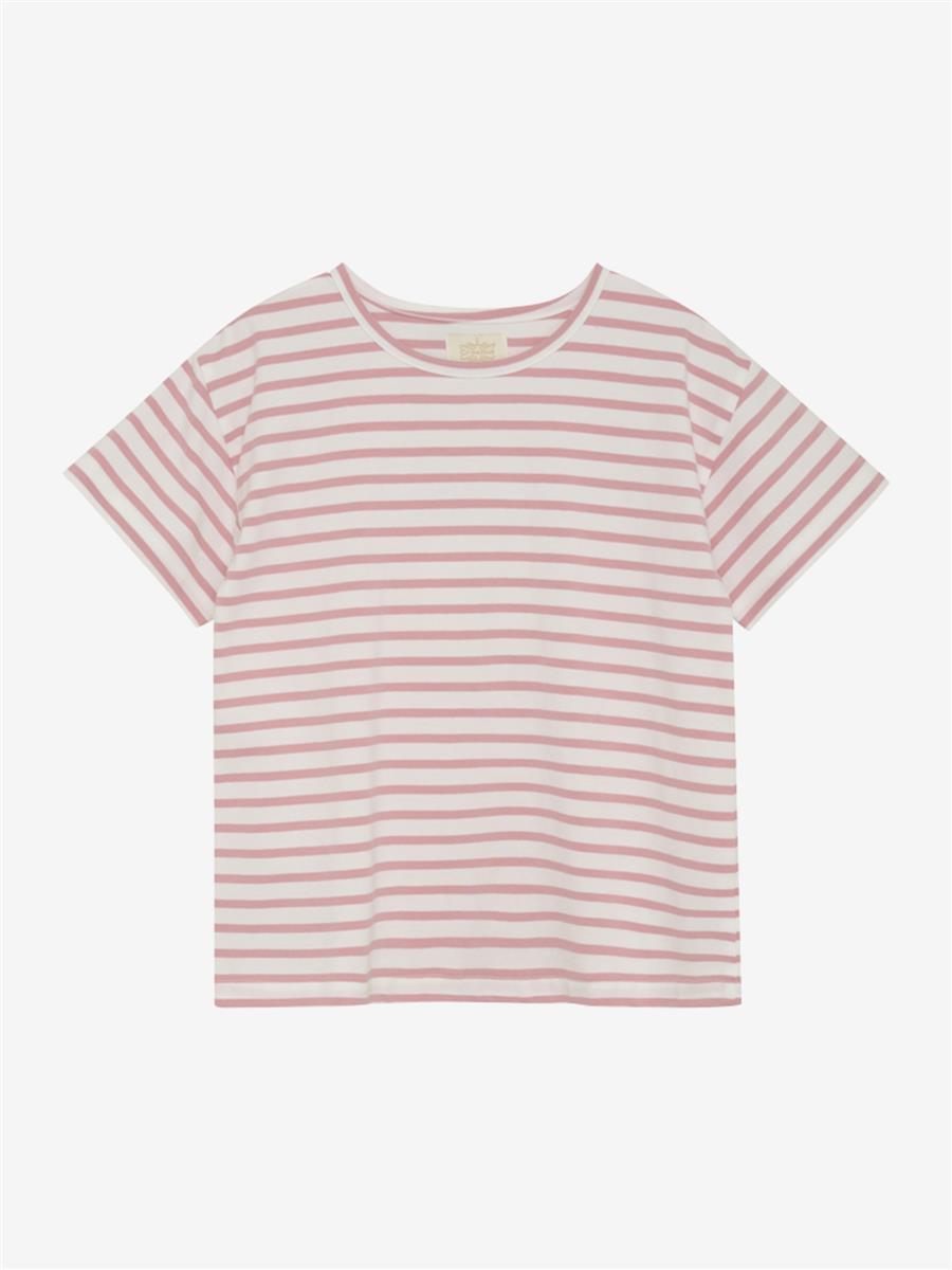 Creamie-T-shirt SS Stripe-Bridal Rose