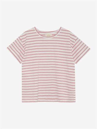 Creamie-T-shirt SS Stripe-Bridal Rose