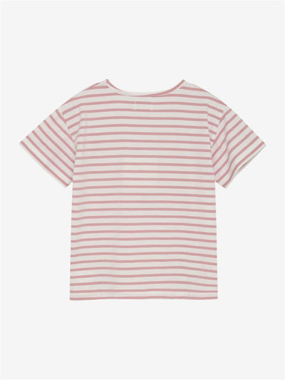 Creamie-T-shirt SS Stripe-Bridal Rose