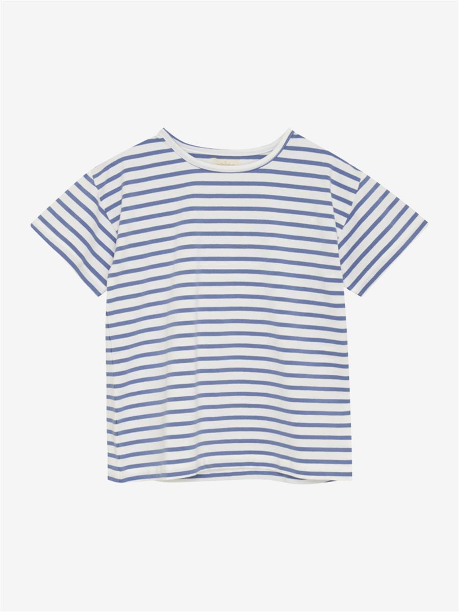 Creamie-T-shirt SS Stripe-Colony Blue