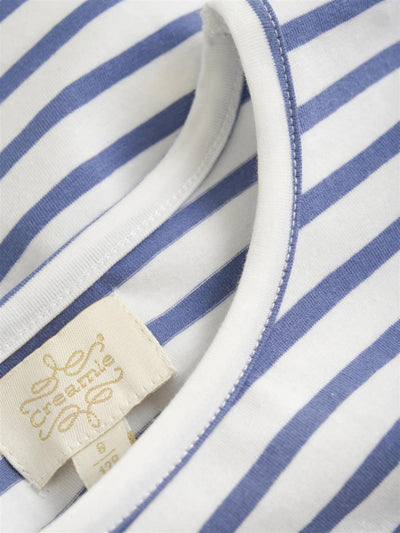 Creamie-T-shirt SS Stripe-Colony Blue