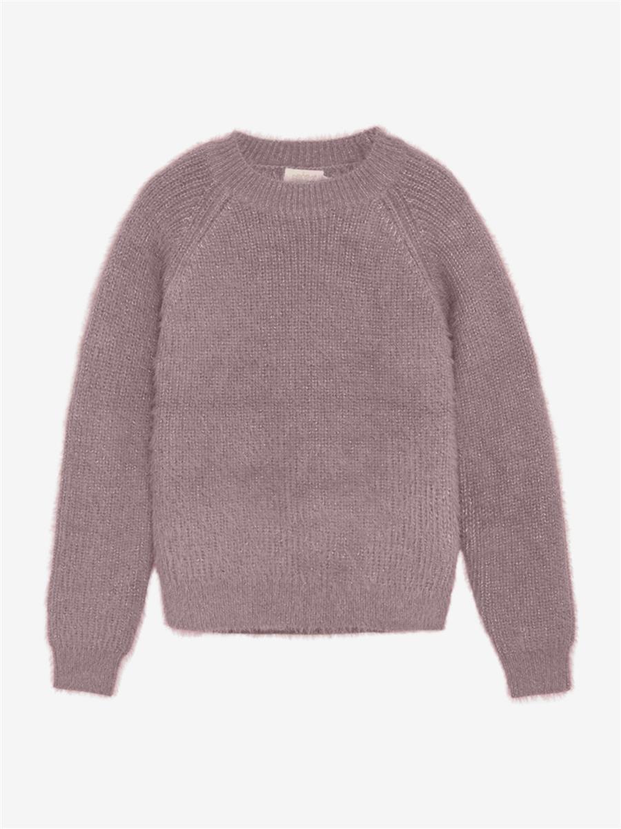 Creamie-Pullover Knit Glitter-Sea Fog