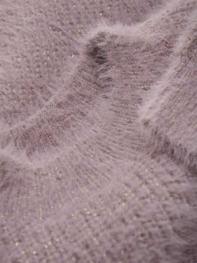 Creamie-Pullover Knit Glitter-Sea Fog