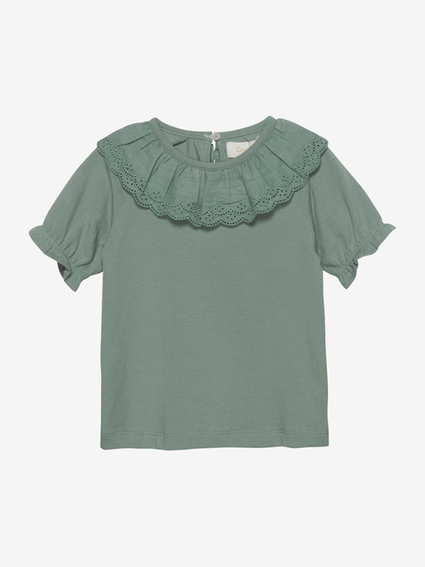 CREAMIE - T-shirt SS Lace - Lily Pad