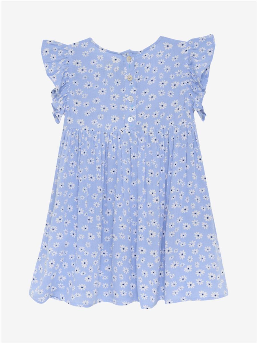 Creamie-Dress SS Flower Crepe-Bel Air Blue