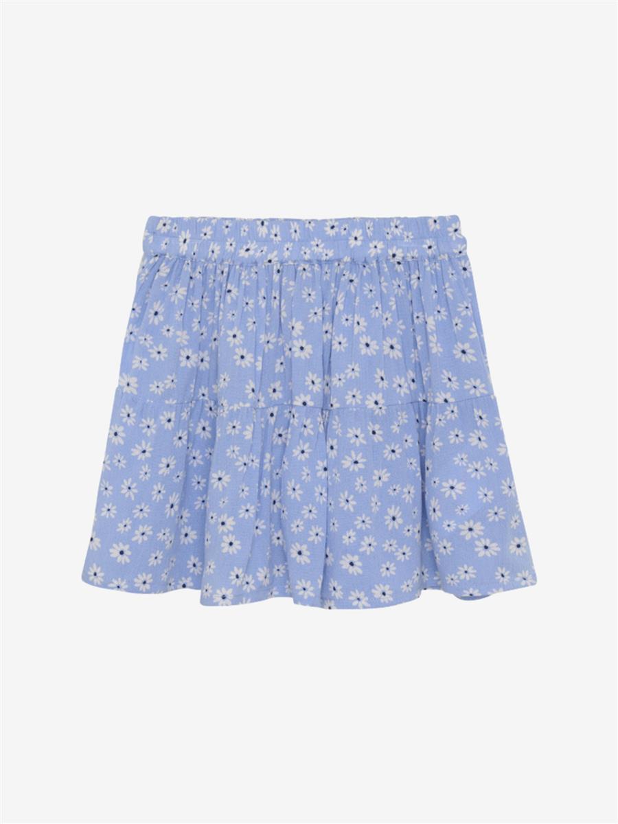 Creamie-Skirt Flower Crepe-Bel Air Blue