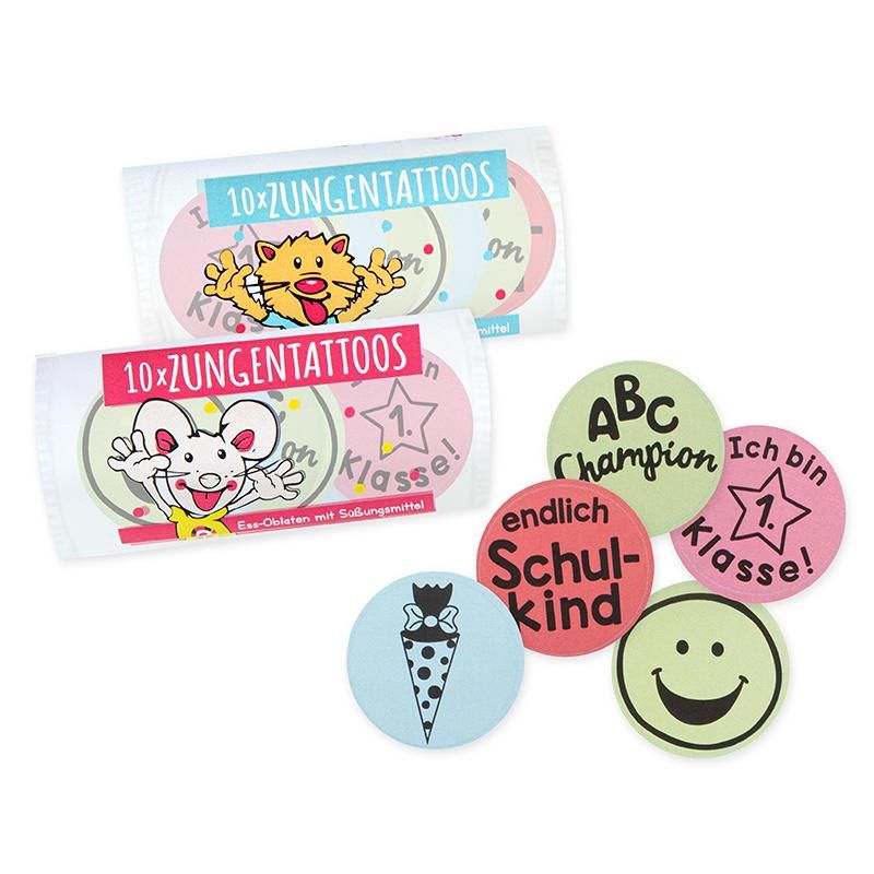 ABC CHAMPIONS Zungentattoos 10 Stück, 2-fach sortiert