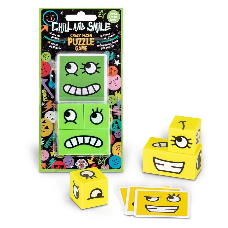 Trendhaus-CS Puzzle-Game Crazy Faces, 4-fach sortiert