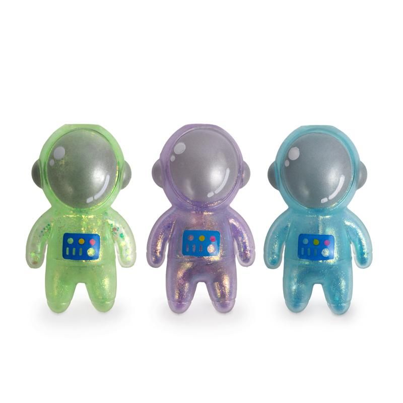 Trendhaus- SPACE ADVENTURE Squeezy Light-Up Astronaut, 3-fach sortiert