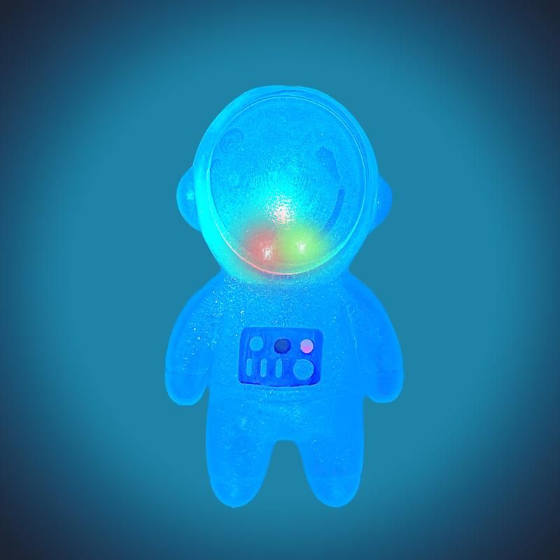 Trendhaus- SPACE ADVENTURE Squeezy Light-Up Astronaut, 3-fach sortiert