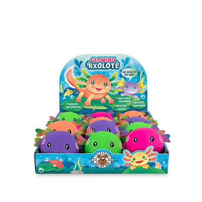 AX Glowing Knautsch-Axolotl nachtleuchtend, 4-fach sortiert