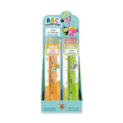 ABC-5 Lineal 15cm mit Anhänger, 4-fach sortiert