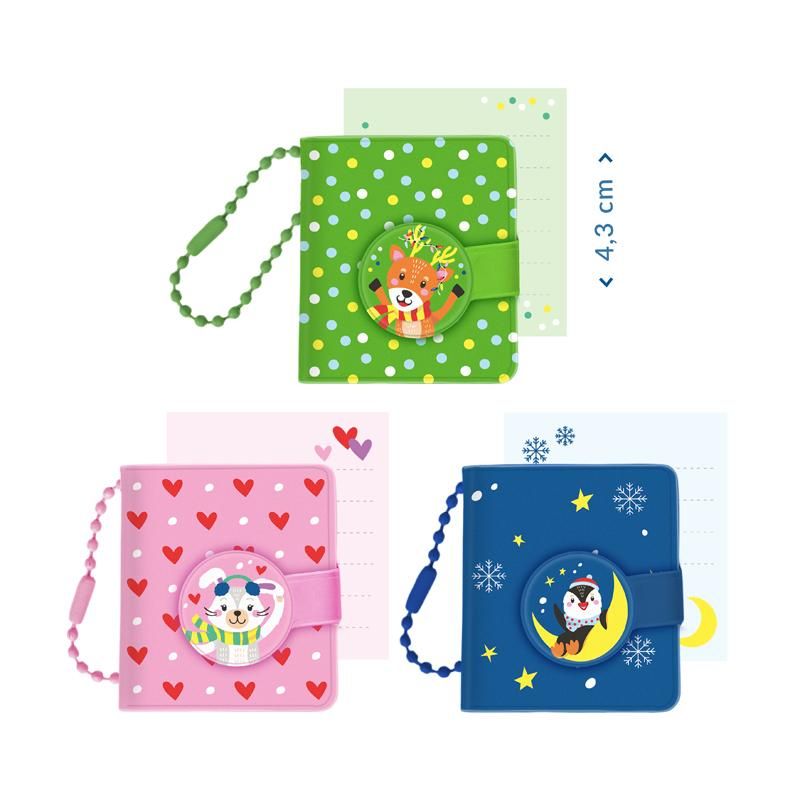 Trendhaus - Magic Moments Magic Mini-Notizbuch mit Anhänger, 3-fach sortiert