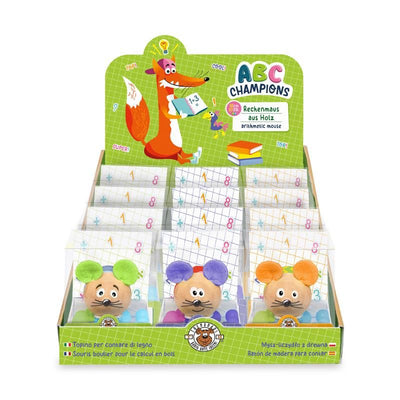ABC-5 Rechenmaus aus Holz, 3-fach sortiert