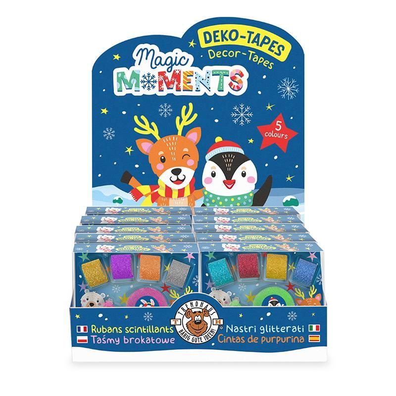 Trendhaus - Magic Moments Magic Glitzer-Tapes inkl. Abroller 6-teilig, 2-fach sortiert