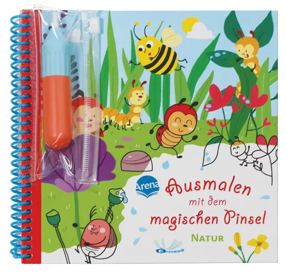 Ausmalen mit dem magischen Pinsel.Natur