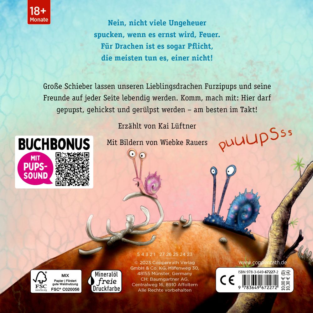 Furzipups, der Knatterdrache (mit Buchbonus)-Mein Schieber-Buch