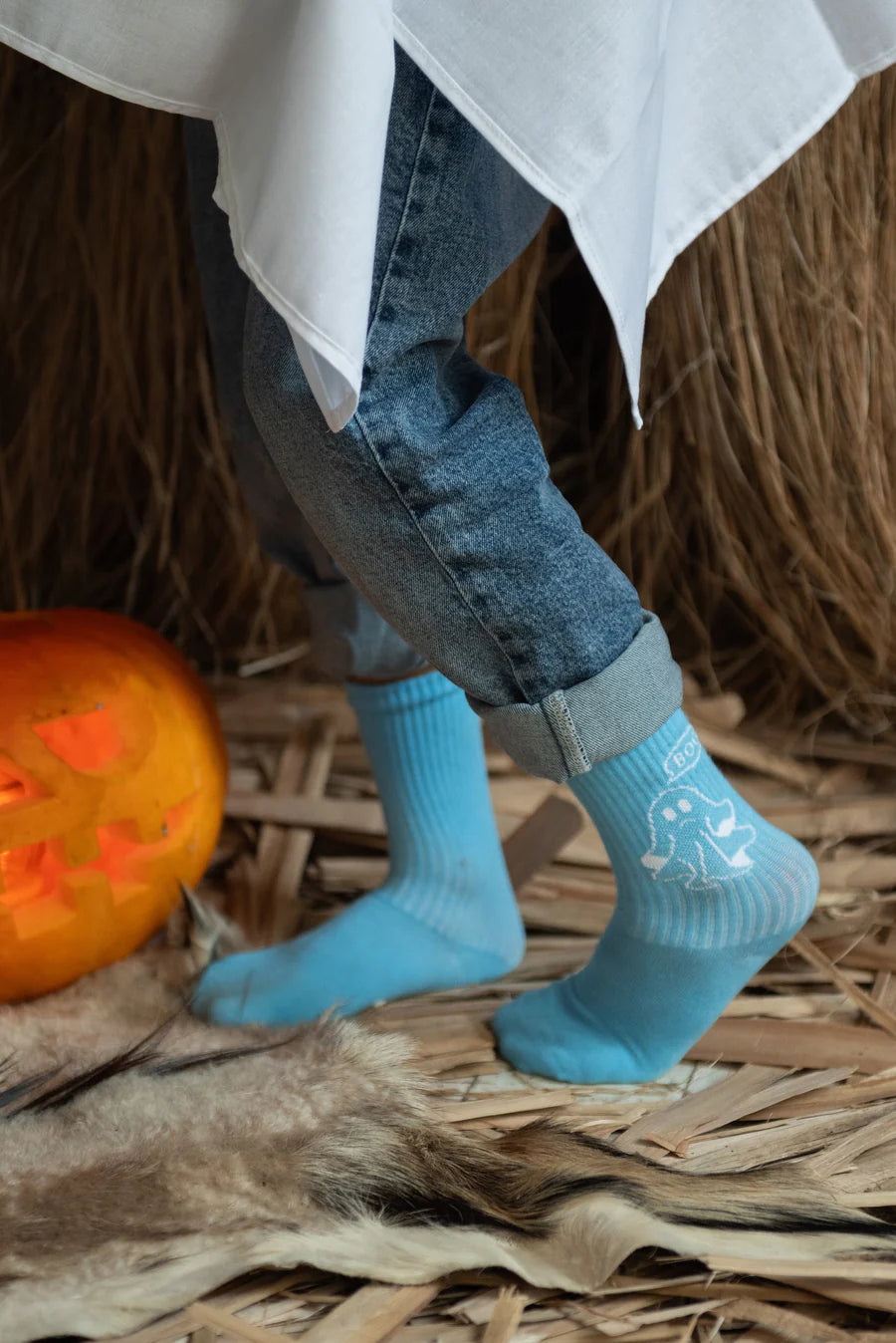 BOO - Halloween Socke - Glow in the Dark