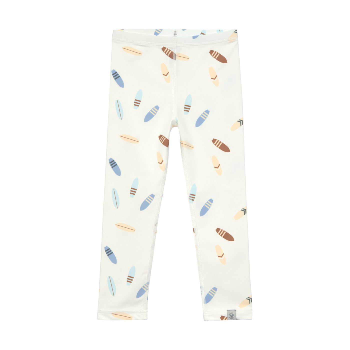 Lässig-Badehose Kinder Lang (UV-Schutz) - Surfbrett, Weiß