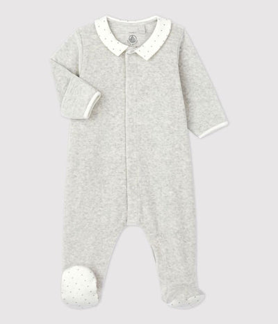 Petit Bateau - BABY-STRAMPLER AUS BIO-BAUMWOLLE  BELUGA CHINE