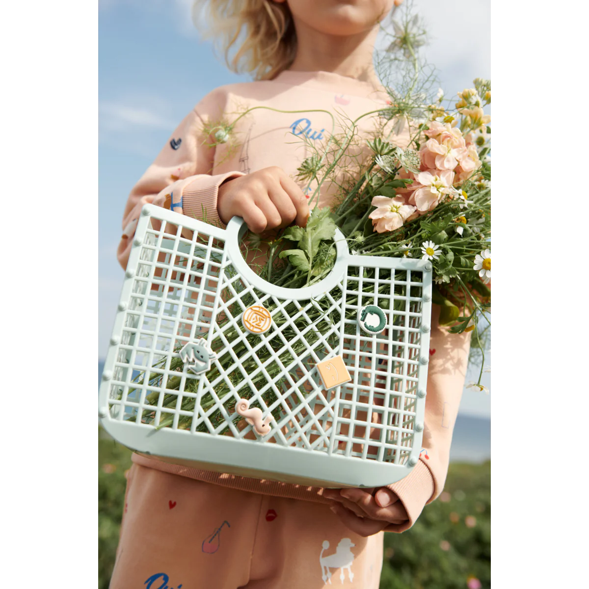 Liewood-Samantha Basket With Charms-Light Peppermint