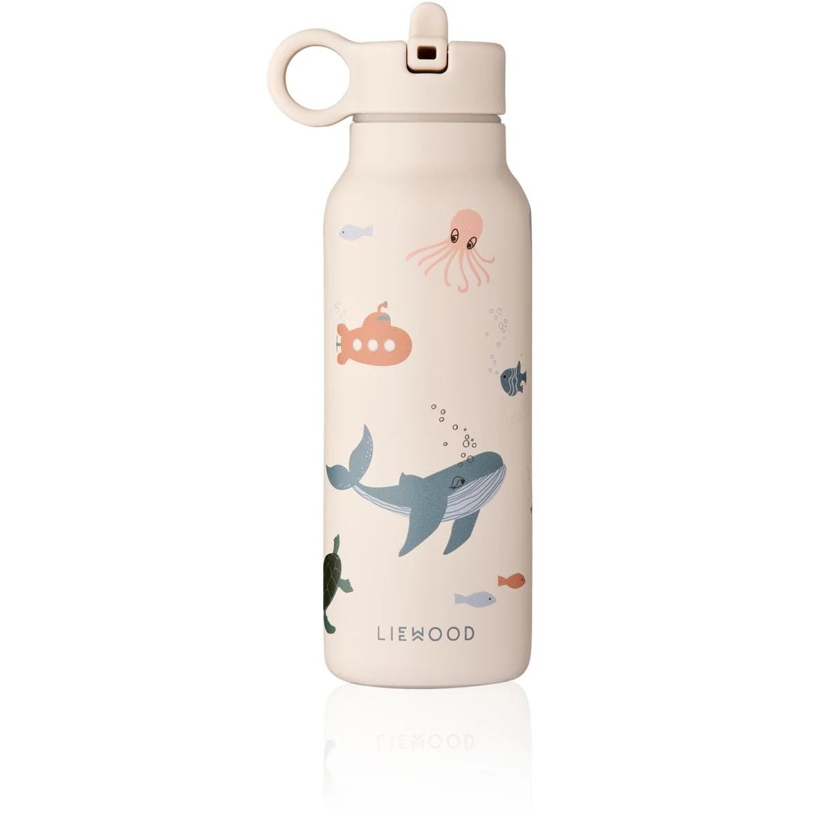 Liewood-Falk Water Bottle 350 ml-Sea Creature/Sandy