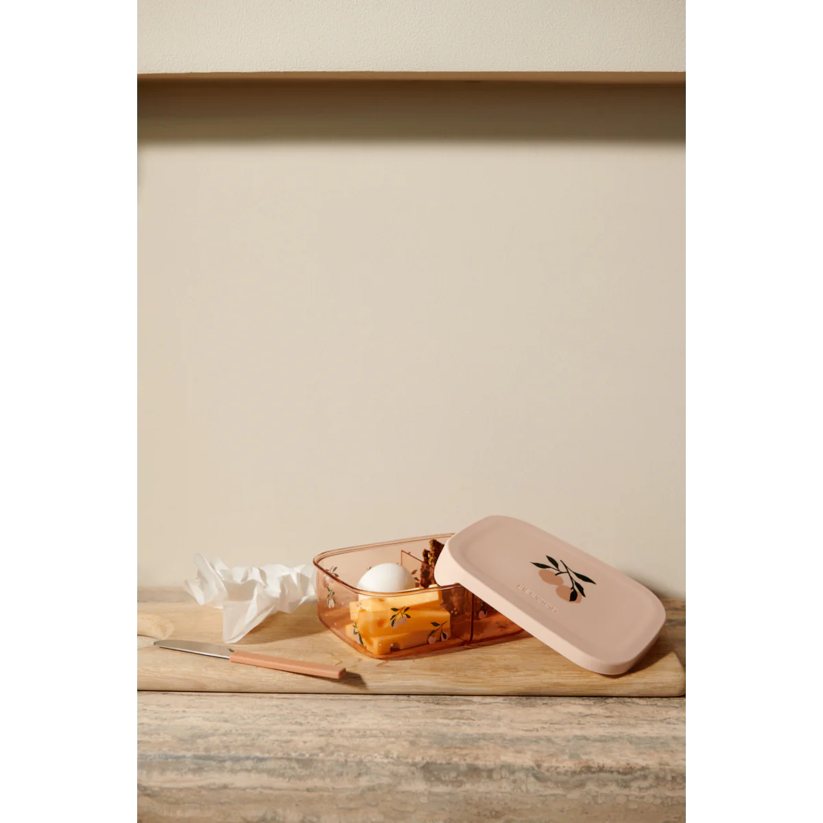 Liewood-Arthur Tritan Lunchbox-Peach / Sea shell