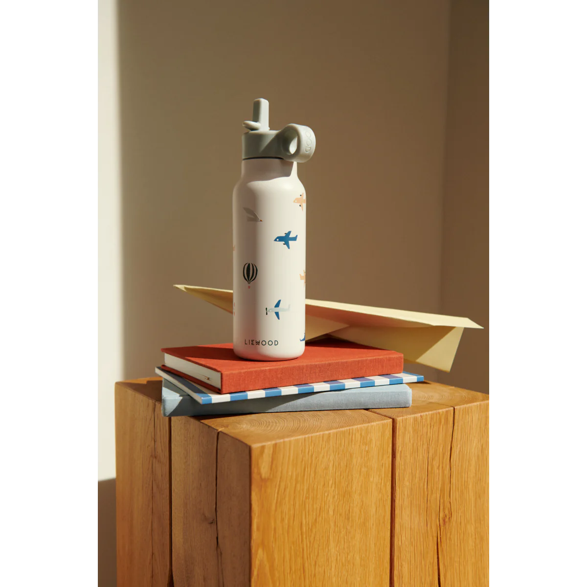 Liewood-Falk Water Bottle 350 ml-Aviator/Ecru