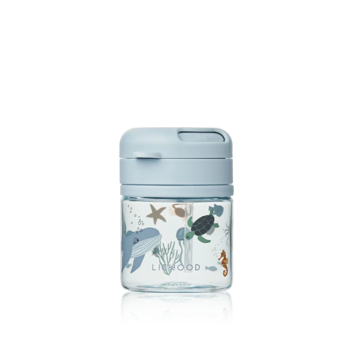 Liewood-Pavia Tritan Straw Cup 280ml-Sea Creature/Sandy