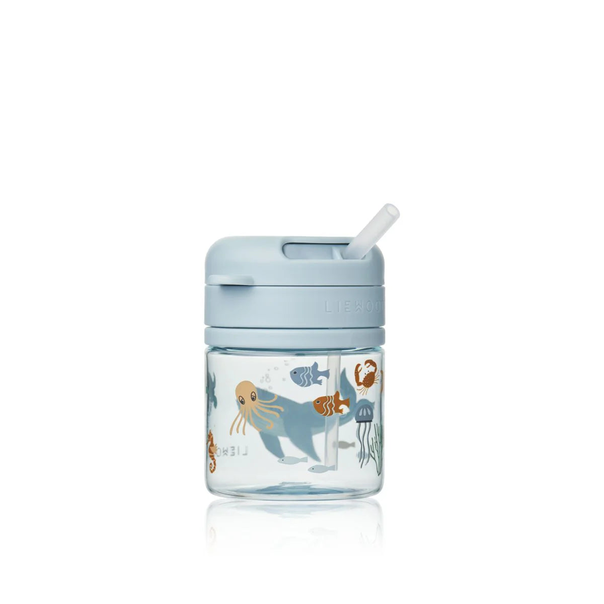 Liewood-Pavia Tritan Straw Cup 280ml-Sea Creature/Sandy