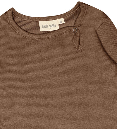 Petit Piao-Body L/S Modal-Chocolate Brown