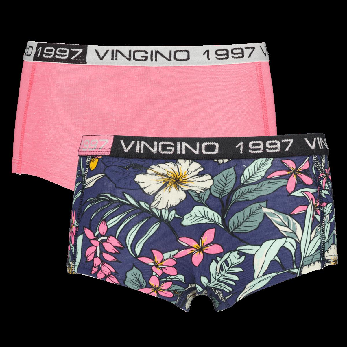 Vingino - G223- NEON FLOWER 2PACK - Pink Glo